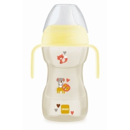 Ποτηράκι Με Χερούλια Fun to Drink Cup Better Together 461U 270ml 8+ Μηνών Yellow Mam 270ml Σιλικόνη,Πλαστικό