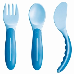 Μαχαιροπίρουνα Βρεφικά Baby’s Cutlery 515B (Σετ 3τμχ) 6+ Μηνών Blue Mam 3 τμχ Πλαστικό
