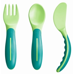 Μαχαιροπίρουνα Βρεφικά Baby’s Cutlery 515U (Σετ 3τμχ) 6+ Μηνών Green Mam 3 τμχ Πλαστικό