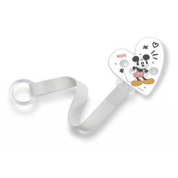 Κορδέλα Πιπίλας Disney Mickey 10751448 White-Grey Nuk Πλαστικό, Ύφασμα