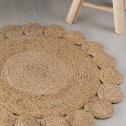 Χαλί Rattan Flower Natural Ρυθμός 70X70cm Round