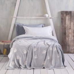 Κουβέρτα Παιδική Fleece Luminus Spooggi Light Grey Ρυθμός Μονό Πολυέστερ