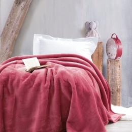 Κουβέρτα Velour Pomegranate Ρυθμός Υπέρδιπλο 220x240cm Jacquard