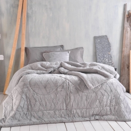 Μαξιλαροθήκη Διακοσμητική Lotus Grey Ρυθμός 50Χ50 Jacquard