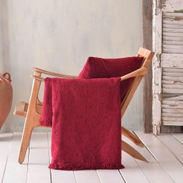 Ριχτάρι Kidal Bordo Ρυθμός Τριθέσιο 180x280cm Chenille-Πολυέστερ