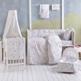 Σεντόνι Βρεφικό Fouska Grey Ρυθμός Λίκνου 80x110cm 100% Βαμβάκι
