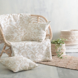 Ριχτάρι Natalie Ecru Ρυθμός Διθέσιο 180x240cm Chenille,Βαμβάκι,Polyester