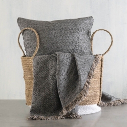 Ριχτάρι Rowen Grey Ρυθμός Τετραθέσιο 180x330cm Chenille,Βαμβάκι,Polyester