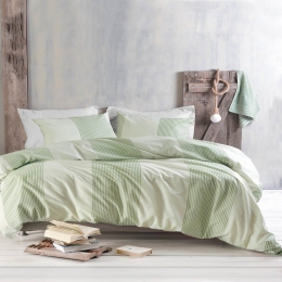 Σεντόνια Next Jarco (Σετ 4τμχ) Green Ρυθμός Υπέρδιπλο 230x260cm Βαμβάκι-Πολυέστερ