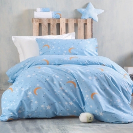 Κουβερλί Moonlight (Σετ 2τμχ) Blue Ρυθμός Ημίδιπλο 160x240cm 100% Βαμβάκι