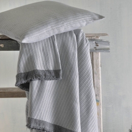 Ριχτάρι Lines Grey Ρυθμός Τετραθέσιο 180x330cm Βαμβάκι-Πολυέστερ