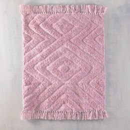 Ταπέτο Μπάνιου Verona Pink Ρυθμός 50 X 80 100% Βαμβάκι