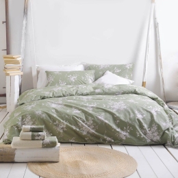 Πάπλωμα Mathilde (Σετ 3τμχ) Green Ρυθμός Υπέρδιπλο 220x240cm 100% Βαμβάκι