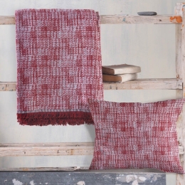 Ριχτάρι Cailin Red Ρυθμός Τετραθέσιο 180x330cm Βαμβάκι-Πολυέστερ