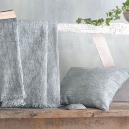 Ριχτάρι Kevya Grey Ρυθμός Πολυθρόνα 160x180cm Chenille,Βαμβάκι,Polyester