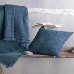 Ριχτάρι Nord Blue Ρυθμός Τετραθέσιο 180x330cm Βαμβάκι-Πολυέστερ