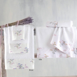 Πετσέτες Bouquet (Σετ 3τμχ) Lila Ρυθμός Σετ Πετσέτες 70x140cm 100% Πενιέ Βαμβάκι