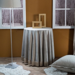 Ροτόντα Με Κρόσσι Velvet 07 Taupe Teoran Διάμετρος 180cm Acrylic
