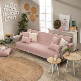 Ριχτάρι Avellino 06 Pink Teoran Διθέσιο 180x250cm Βαμβάκι-Πολυέστερ