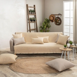 Ριχτάρι Avellino 14 Yellow Teoran Τριθέσιο 180x300cm Βαμβάκι-Πολυέστερ
