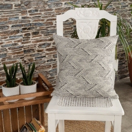 Μαξιλάρι Διακοσμητικό (Με Γέμιση) Siena 04 Grey Teoran 43X43 Βαμβάκι-Πολυέστερ