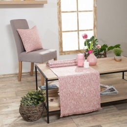 Τραβέρσα Potenza 06 All Over Pink Teoran 45X180 Βαμβάκι-Πολυέστερ
