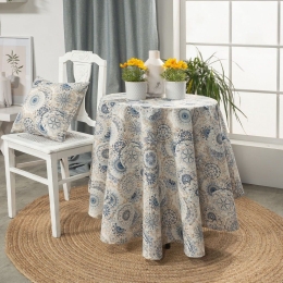 Ροτόντα Serrano - Grey-Blue Teoran Διάμετρος 180cm Βαμβάκι-Πολυέστερ