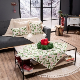 Τραπεζοκαρέ Χριστουγεννιάτικο Mainz Green-Red Teoran 135X135cm