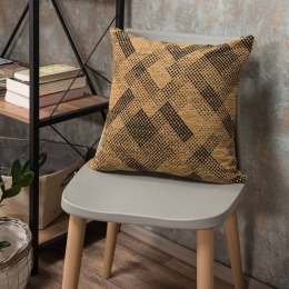 Μαξιλαροθήκη Διακοσμητική Bronx 08 Ocher Teoran 43X43 Acrylic,Cotton,Polyester