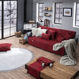 Ριχτάρι Bronx 10 Wine Teoran Two-seater 180x250cm Ακρυλικό,Βαμβάκι, Polyester