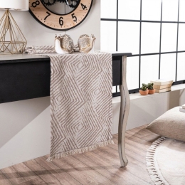 Τραβέρσα Allover Philadelphia 01 Ecru Teoran 45X180 Ακρυλικό,Βαμβάκι, Polyester