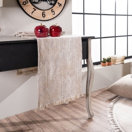 Τραβέρσα Nebraska 01 Ecru Teoran 45X180 Ακρυλικό,Βαμβάκι, Polyester
