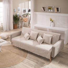 Ριχτάρι Bivona 02 Beige Teoran Τριθέσιο 180x300cm Βαμβάκι-Πολυέστερ