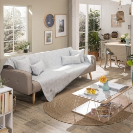 Ριχτάρι Messina 05 Blue Teoran Τριθέσιο 180x300cm Βαμβάκι-Πολυέστερ