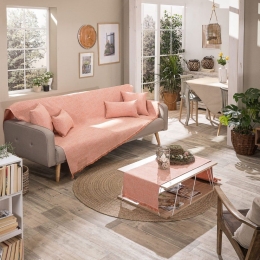 Ριχτάρι Savona 15 Pink Teoran Διθέσιο 180x250cm Βαμβάκι-Πολυέστερ