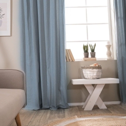 Κουρτίνα Laredo 05 Blue Teoran 140x275 Βαμβάκι-Πολυέστερ