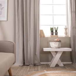 Κουρτίνα Laredo 11 Grey Teoran 140x275 Βαμβάκι-Πολυέστερ