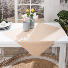 Τραπεζομάντηλο Prado 14 Peach Teoran 135X135cm Βαμβάκι-Πολυέστερ