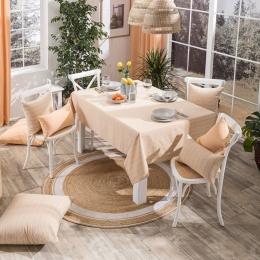 Τραπεζομάντηλο Prado 14 Peach Teoran 135X180cm Βαμβάκι-Πολυέστερ