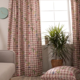 Κουρτίνα Parrillia 06 Pink Teoran 140X260 Βαμβάκι-Πολυέστερ