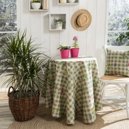 Ροτόντα Parrillia 08 Green Teoran Διάμετρος 180cm Φ180 Βαμβάκι-Πολυέστερ