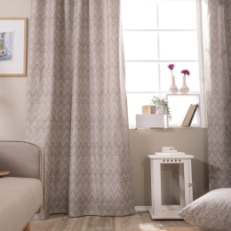 Κουρτίνα Rota 02 Beige Teoran 140X260 Ακρυλικό,Βαμβάκι, Polyester