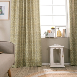 Κουρτίνα Rota 08 Lime Teoran 140X260 Ακρυλικό,Βαμβάκι, Polyester
