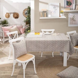 Τραπεζομάντηλο Rota 02 Beige Teoran 135X220 Ακρυλικό,Βαμβάκι, Polyester