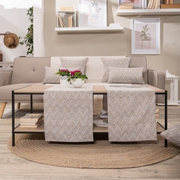 Τραβέρσα Rota 02 Beige Teoran 40x160 Ακρυλικό,Βαμβάκι, Polyester