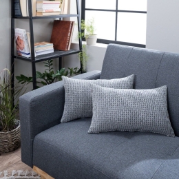 Μαξιλαροθήκη Διακοσμητική Brooklin 11 Grey Teoran 30X50 Ακρυλικό,Βαμβάκι, Polyester