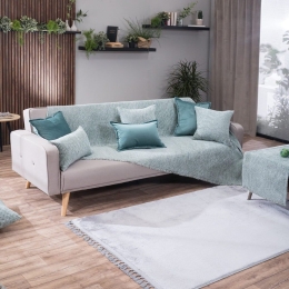 Ριχτάρι Brooklin 13 Mint Teoran Διθέσιο Ακρυλικό,Βαμβάκι, Polyester