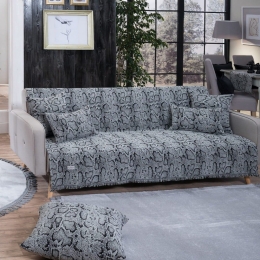 Ριχτάρι Malibu 11 Grey Teoran Τριθέσιο Ακρυλικό,Βαμβάκι, Polyester