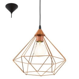 Φωτιστικό Οροφής Tarbes 94194 Copper Eglo Μέταλλο,Πολυπροπυλένιο