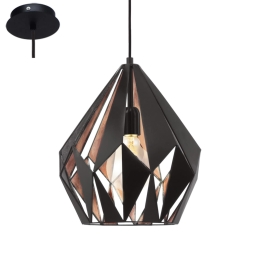 Φωτιστικό Οροφής Carlton 1 49254 Black Eglo Μέταλλο